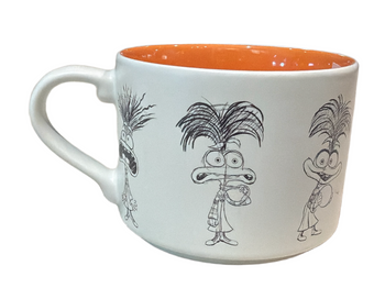 Disney Parks Inside Out 2 Anxiety Sketches Orange Coffee Mug New with Tag