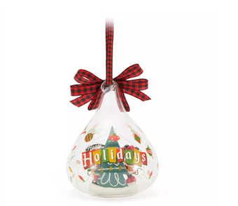 Disney Parks Santa Mickey and Minnie Happy Holidays 2025 Drop Glass New with Tag