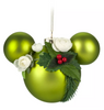 Disney Mickey Floral Icon Glass Christmas Tree Sketchbook Ornament New with Tag