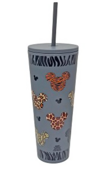 Disney Parks Tumbler Animal Kingdom Animal Print Mickey Icons New With Tag