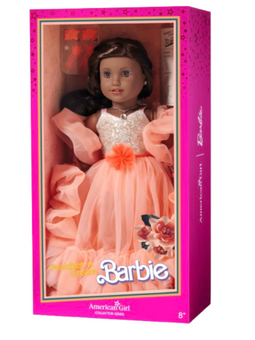 American Girl Peaches ’n Cream Barbie Collector Dark Brown Hair Doll New w Box