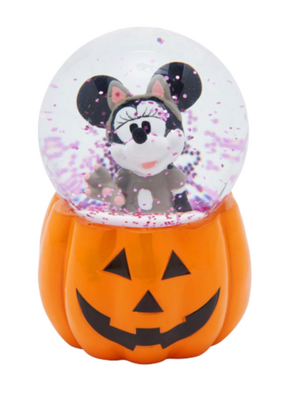 Halloween Disney Minnie Cat Costume Pumpkin Mini Snowglobe New