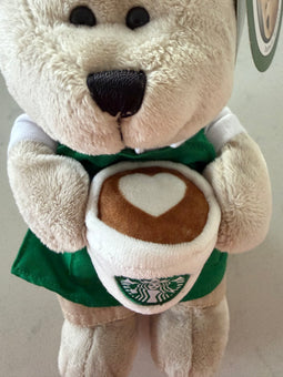 Starbucks Bearista Bear with Cappuccino with Heart Europe Plush New with Tag