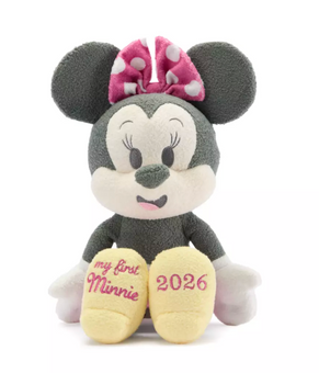 Disney Parks Minnie Mouse ''My First Minnie 2026'' Plush Baby 13'' New With Tag