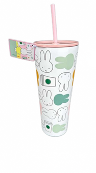 Starbucks X Miffy Limited Edition 26oz Stainless Steel Cold Cup with Straw New