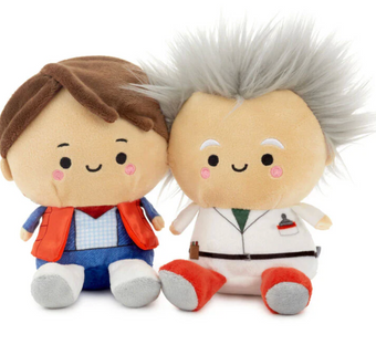 Hallmark Better Together Back to the Future Doc and Marty McFly PLUSH NEW +tag
