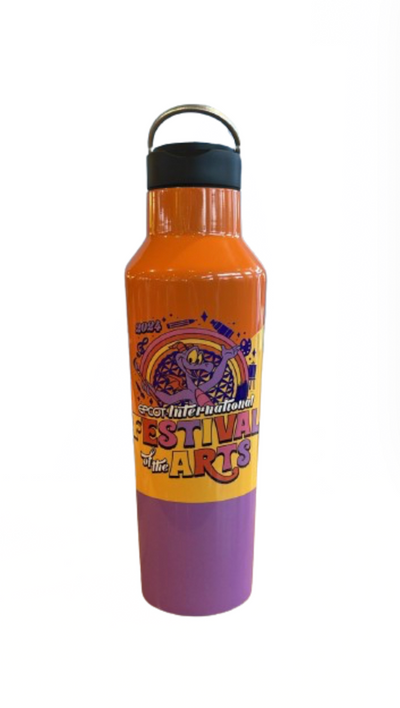 Disney 2024 Festival of Arts Figment Corkcicle Stainless Steel Water Bottle New