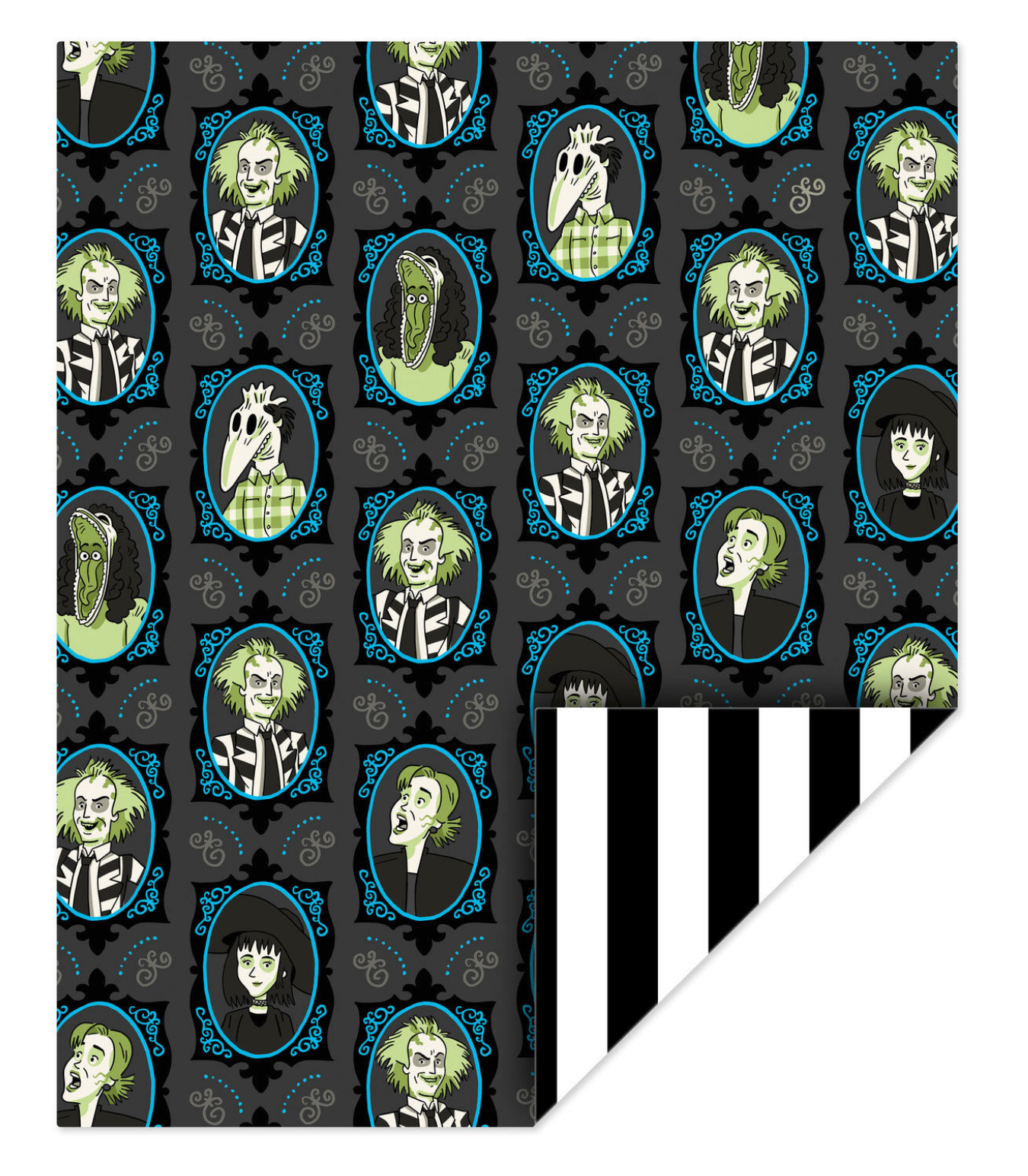 Hallmark Beetlejuice Glow-in-the-Dark Throw Blanket, 50x60 New With Tag
