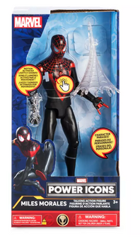 Disney Parks Marvel Miles Morales Spider-Man Talking Action Figure Power Icons