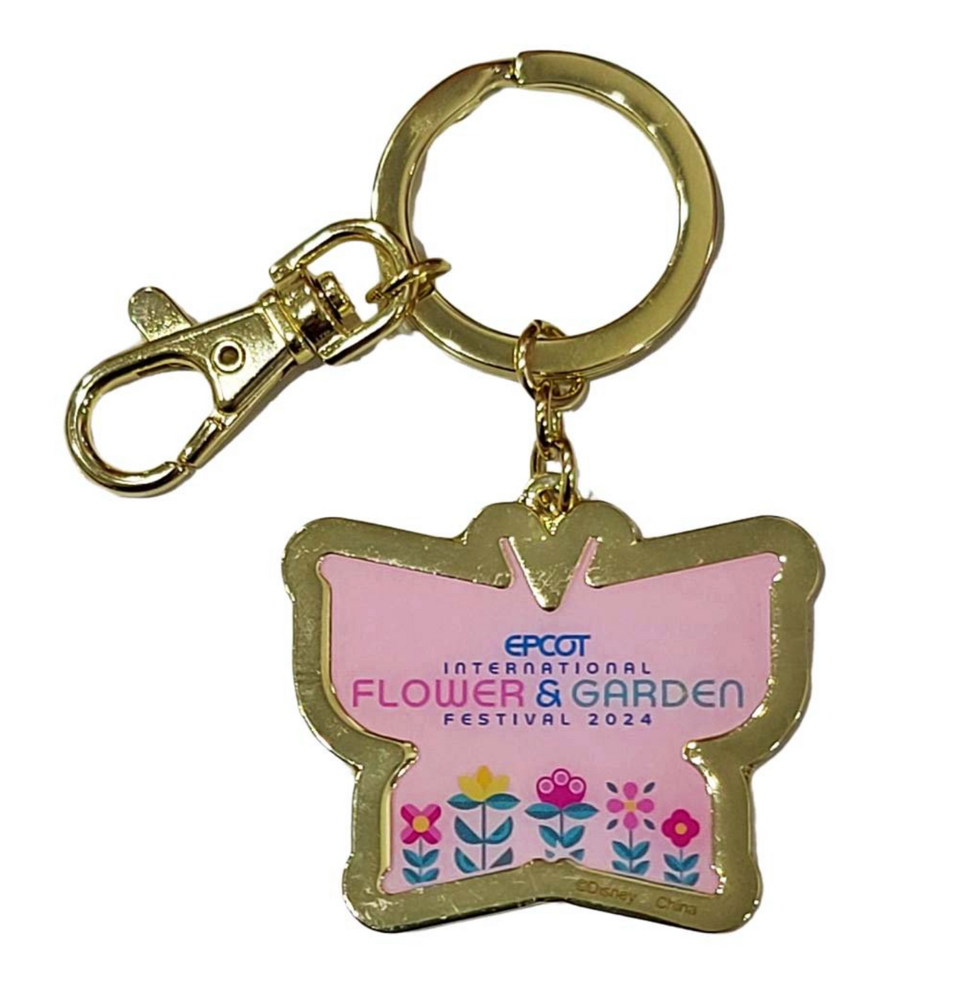 Disney Epcot Flower and Garden Festival 2024 Minnie Butterfly Keychain New w Tag