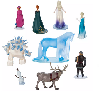 Disney Store Frozen Deluxe Figure Play Set Playset Figurine Toy Cake Topper New