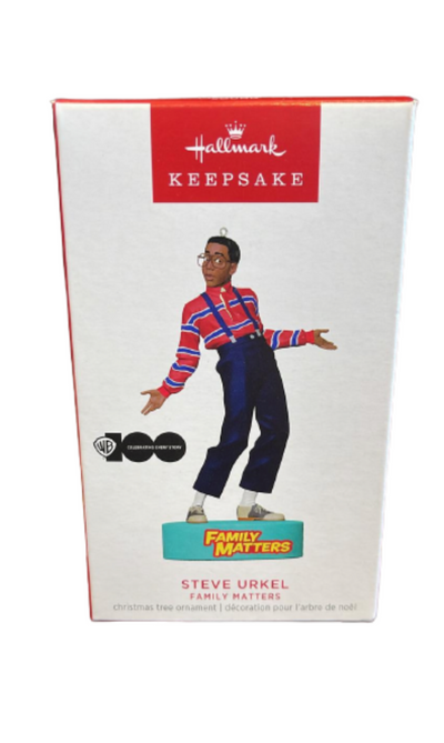 Hallmark 2023 Keepsake Family Matters Steve Urkel Christmas Ornament New w Box