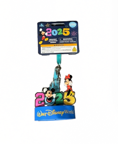 Disney Walt Disney World 2025 Mickey and Minnie Light-Up Figural Ornament New