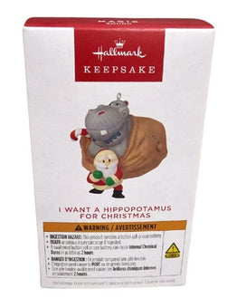 Hallmark I Want a Hippopotamus for Christmas Musical Ornament New With Box