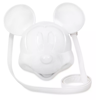 Disney Parks Mickey Mouse Molded Loungefly Crossbody Bag – White New W Tag