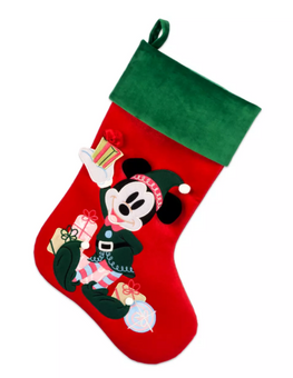 Disney Parks Mickey Mouse Holiday Stocking New with Tag
