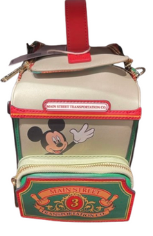 Disney Parks Mickey & Friends Main Street USA Trolley Loungefly Bag New with Tag