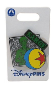Disney Parks Toy Story SARGE Army Man with Pixar Ball Pin New with Card