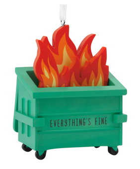 Hallmark Dumpster Fire Christmas Ornament New With Box