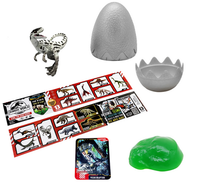 Jurassic World Rebirth Captivz Slime Egg Dinosaur Collectible Flocked Mystery