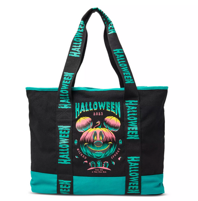 Disney Parks Mickey Wicked Spooky Halloween Glow-in-the-Dark Tote Bag New Tag