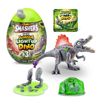 Smashers Jurassic Light-Up Dino Surprise Egg Mini Figure Set Toy New With Box