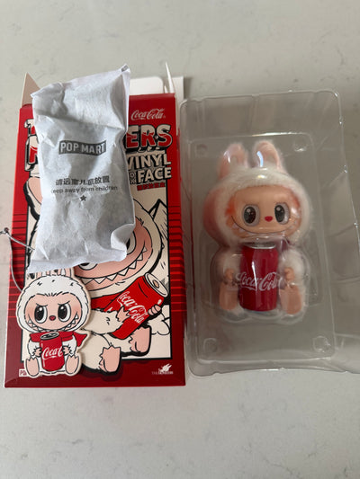 Pop Mart Labubu The Monsters Coca Cola Vinyl Face Plush Pendant Happy Factor New