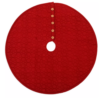 Disney Parks Holiday Homestead Mickey Icon Reversible Christmas Tree Skirt New