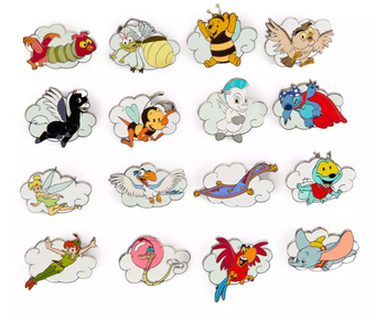 Disney Parks Fantasy Flights Mystery Pin Pouch Blind Pack – 5-Pc. New With Tag