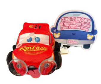 Disney Parks Cars Lightning McQueen Character Plush Window Clinger Toy New W Tag