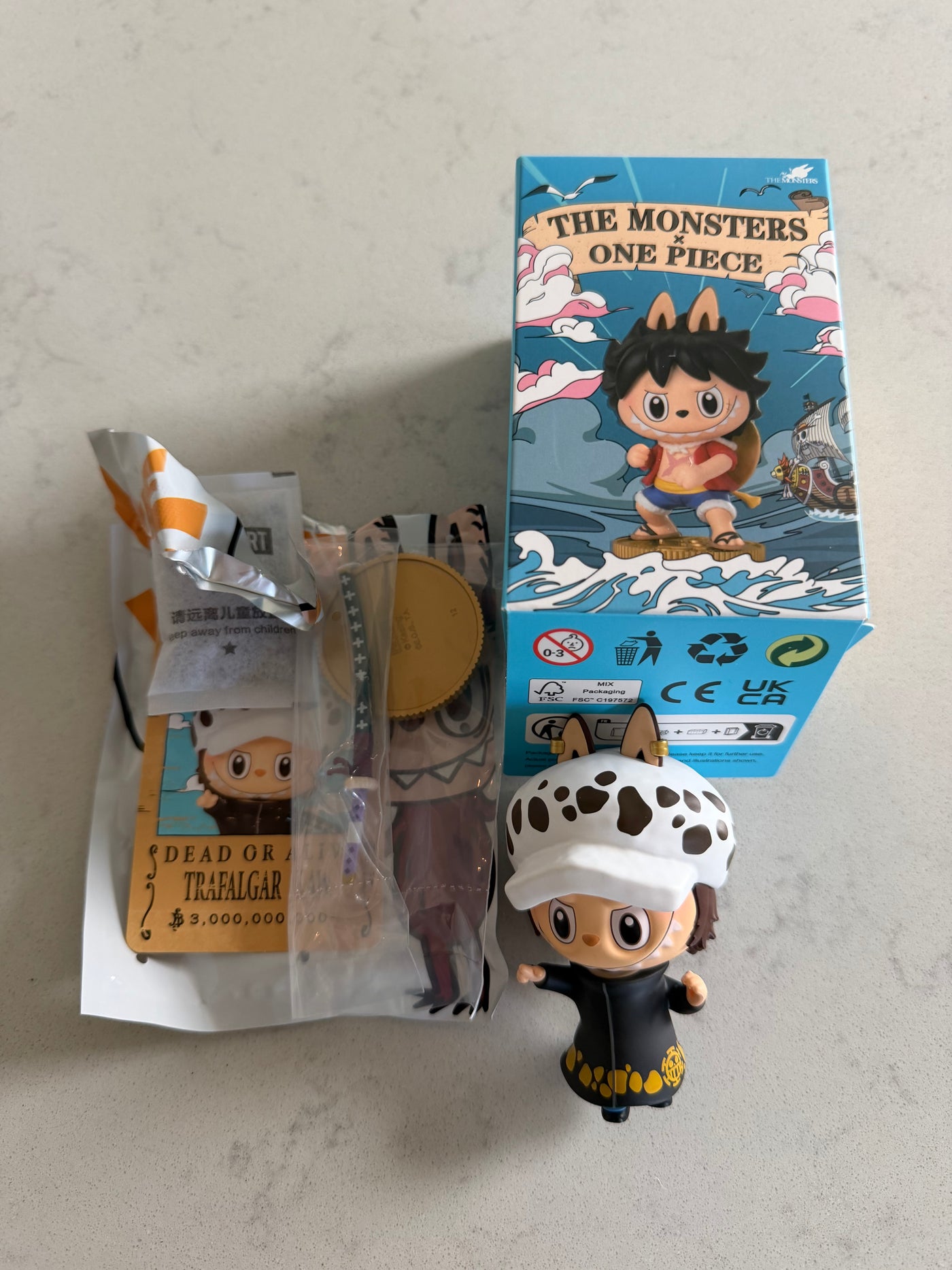 Pop Mart Labubu The Monsters x One Piece Trafalgar Law Figure USA SELLER New Box