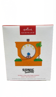 Hallmark 2024 Keepsake Sonic Hedgehog Collecting Rings Christmas Ornament New