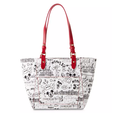 Disney Parks Mickey Sketch Art Dooney & Bourke Tote Bag New with Tag