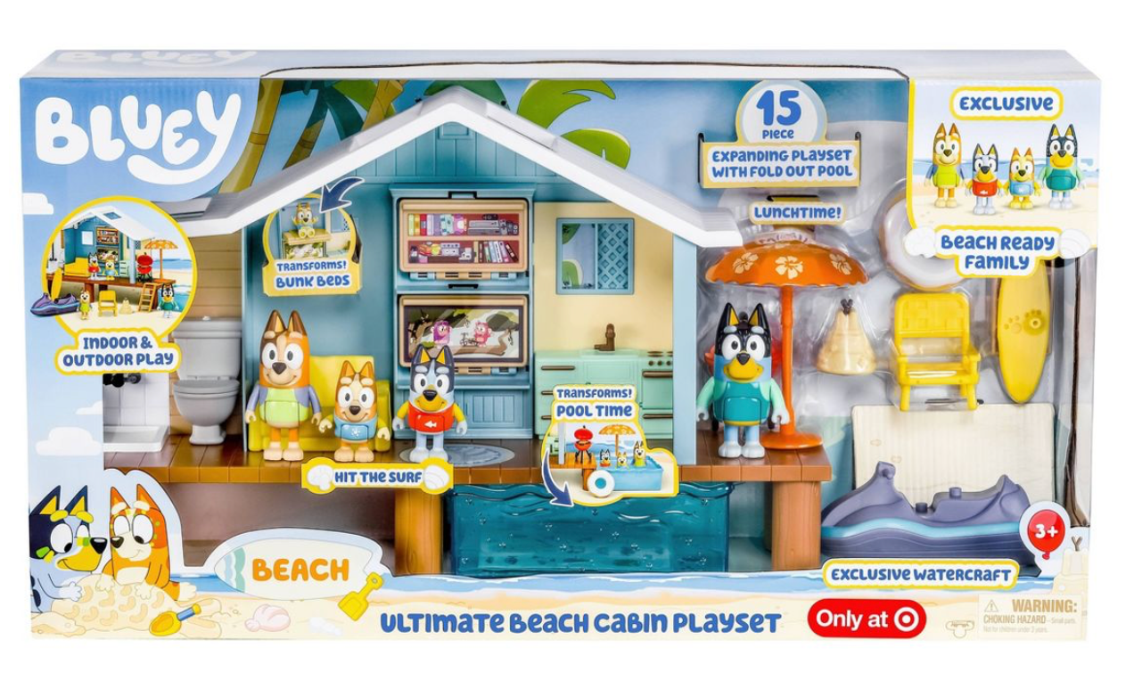 Bluey's Ultimate Beach Cabin Playset Toy New With Box