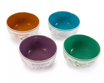 Disney Parks Vintage Maps Bowl Set New with Tag