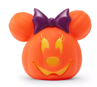 Disney Parks Minnie Mouse Small Light-Up Jack-o'-Lantern New With Tag
