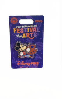 Disney 2024 Festival of Arts Figment Metal Limited Mickey Artist Pin New w Card