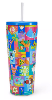 Disney Parks it's a small world Stainless Steel Tumbler with Straw New With Tag