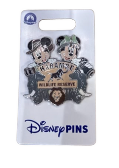 Disney Parks Mickey & Minnie Mouse Harambe Wildlife Reserve OE Pin New with Card