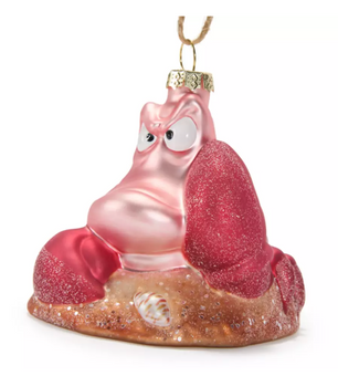 Disney Parks Sebastian Glass Christmas Ornament The Little Mermaid New With Tag