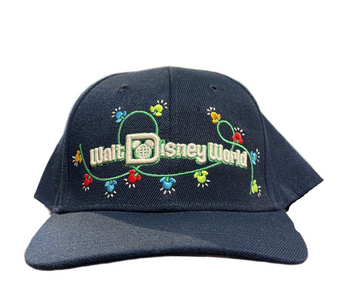 Disney Parks Walt Disney World Christmas Lights Baseball Cap Hat New With Tag