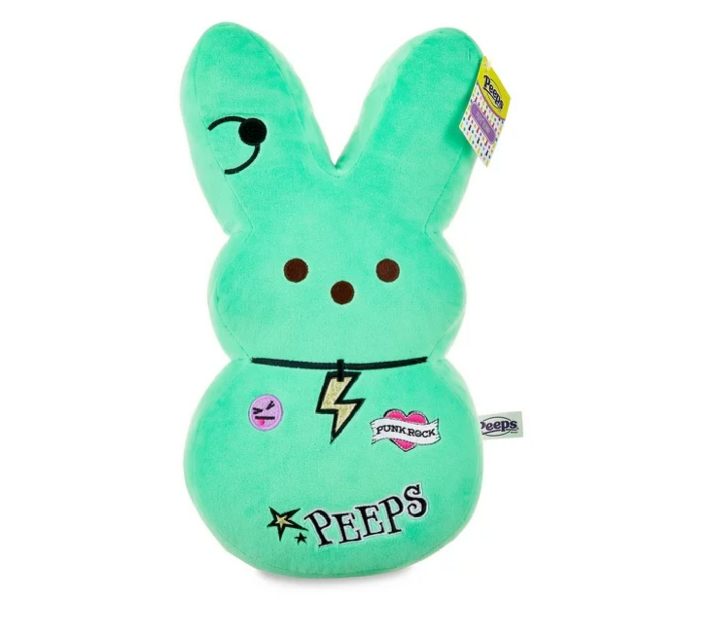 Peeps Peep Easter 15in Emo Green Punk Rock Bunny Plush New with Tag I Love Characters