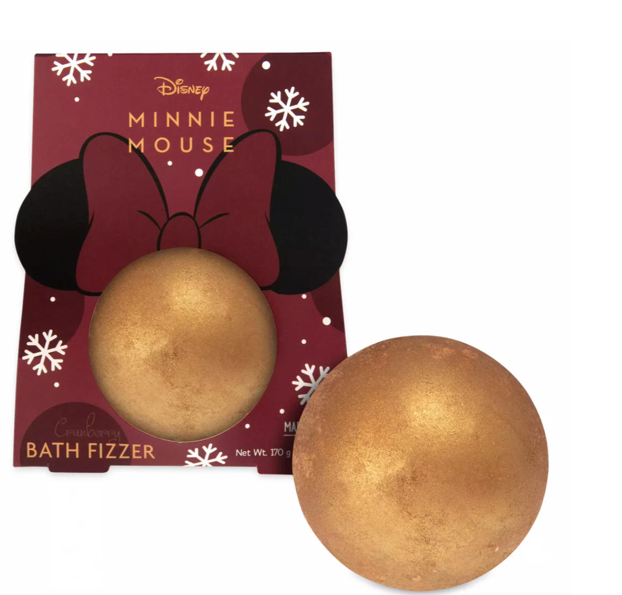 Disney Minnie Holiday Cranberry Bath Fizzer Mad Beauty New with Card