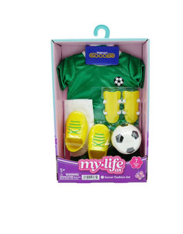 My Life As Green Soccer Fashion 7-Piece Set for 18-Inch Dolls New With Box