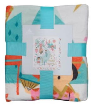 Disney Parks It's a Small World Blanket Throw Reversible Fleece New With Tag