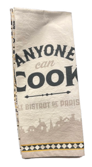 Disney Parks Epcot France Ratatouille Remy "Anyone Can Cook" Kitchen Towel New