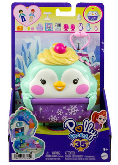 Polly Pocket Snow Sweet Penguin Compact Dolls and Playset Toy New With Box