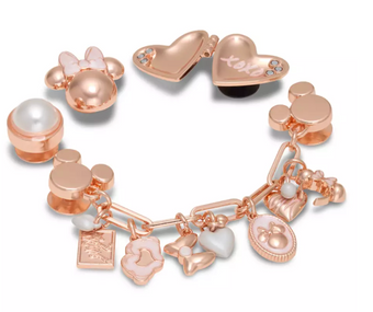 Disney Parks Mickey and Minnie Mouse Rose Gold Jibbitz Charm Set Crocs New W Tag