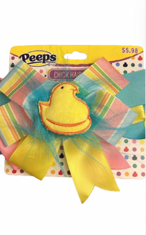 Peeps Easter Peep Yellow Chick Bow Hairband New with Card