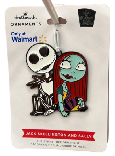 Hallmark Nightmare Before Christmas Jack & Sally Metal Ornament New with Card
